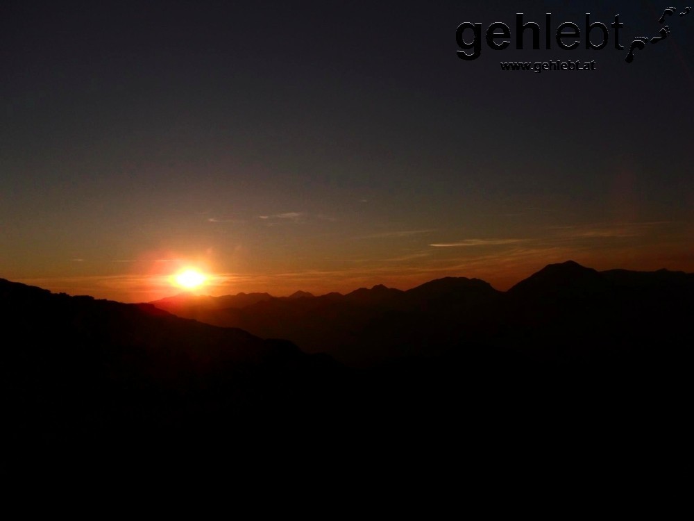 Immer ein besonderes Erlebnis: Sonnenuntergang im Gebirge
