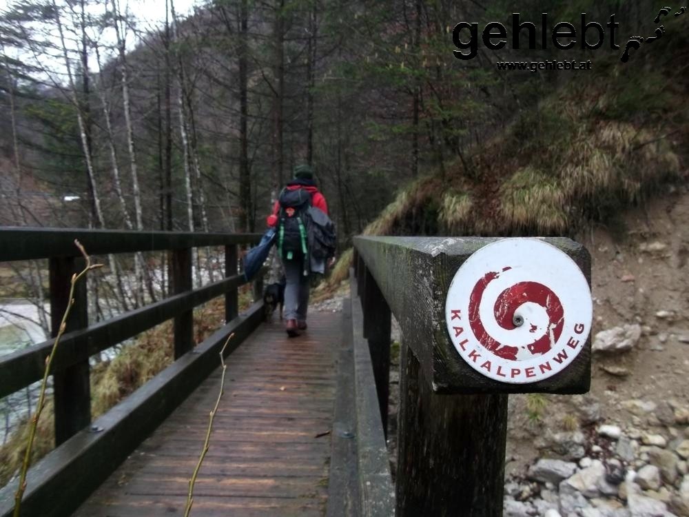 Der Kalkalpenweg begleitet die Steyr bis nach St. Pankraz.