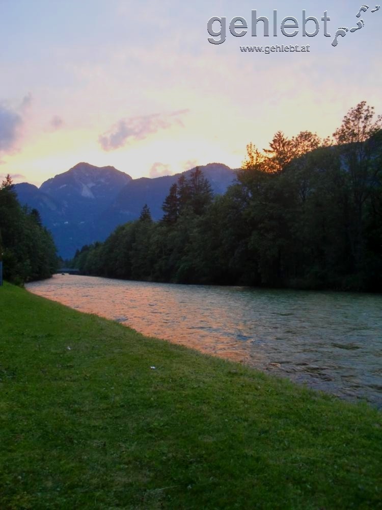 Sonnenuntergang bei Obertraun