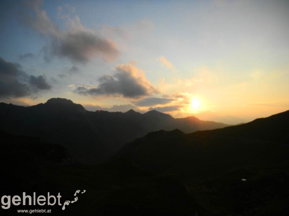 Augstenberg, Liechtenstein - Sonnenuntergang an der Pfälzer Hütte