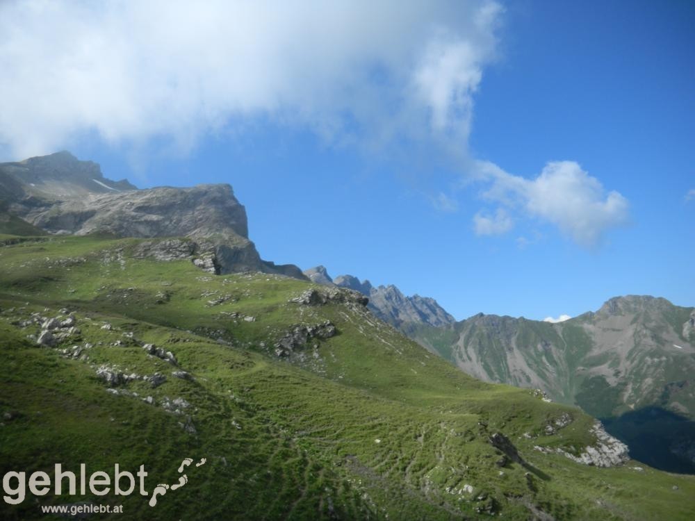 Naafkopf - Blick zurück zur Grauspitze