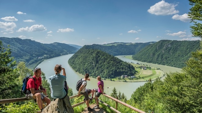 Ausblick Schlögener Schlinge Gemeinde Haibach ob der Donau. © WGD Donau Oberösterreich Tourismus GmbH/Hochhauser