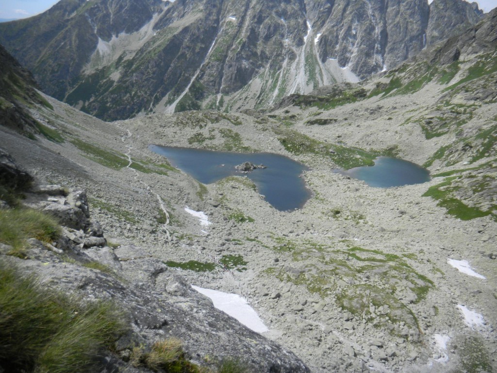 Blick auf den Bergsee Žabie plesá