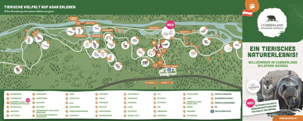 Lageplan Cumberland Wildpark Grünau